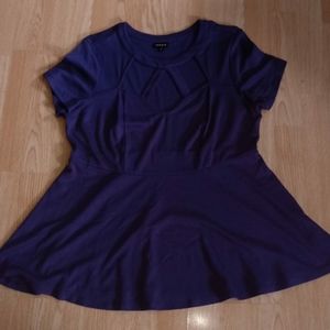 Sexy torrid blue peplum top size 1 nwot